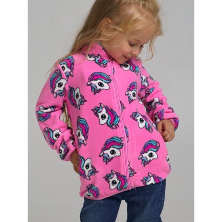 Fleet from a lightning fleece for a girl, height 122 cm
