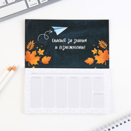 Set of "Most Dear Teacher": A5 Diary A5 160 sheets, planing 50 sheets and Plastic pen.-15