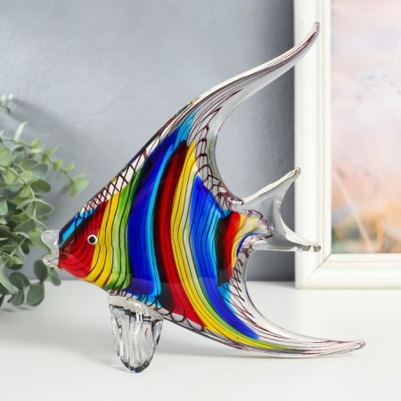 Souvenir Glass "Fish Clown" under Muranskoy glass 22x7x25 cm