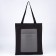Shoper with a “minimum” pocket, black color, 40 x 35 cm