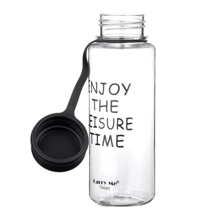 Water bottle, 800 ml, 22 x 10.5 cm, with sieve, black-1