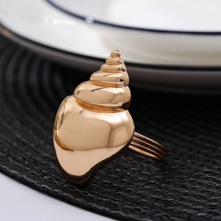 NATURE napkin ring, 5 × 3.5 × 4.5 cm, gold color