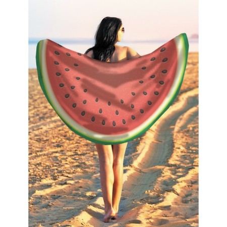Pareo and beach rug "ripe watermelon", d = 150 cm