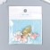 Decor for creativity metal, enamel "Bunny in pink cap" White 2.6x1.9 cm