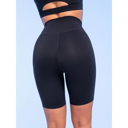 Sports women's shorts, size XS, black color-1