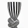 Climber for one candle “Knot”, white-black color 29.5 x 7.5 x 7.5 cm