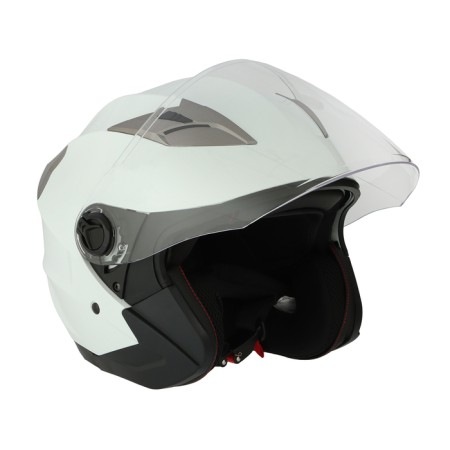 The helmet open with two visors, size XL (60-61), model-BLD-708E, white glossy-3