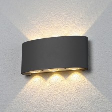Elektrostandard lamp, 6 W, LED, 3000K, 410 LM, IP54, wall, Techno 1551 Led Gray