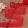 Capricon lace, 35 mm × 10 ± 1 m, red color