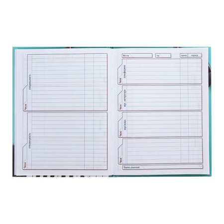 Diary for the music school "Musical pause", cover coated cardboard, two -tone block, 48 sheets-7