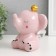 Pigger Ceramics "Pink Elephant with Wings in the Crown" 12.8x9.5x14 cm