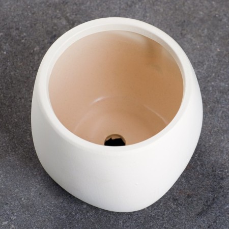 Pot "Mr. Twix" 15x15x15cm, white-4