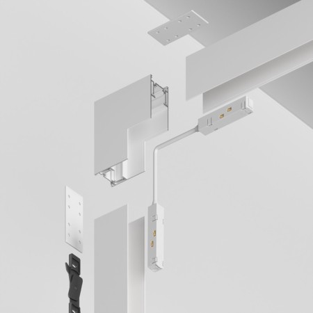 The internal corner connector for the Technical TRX010ICL-21W, 10x3.8x10 cm, white color is white-2