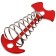 Maclay pegs for a tent, with a spring, red color