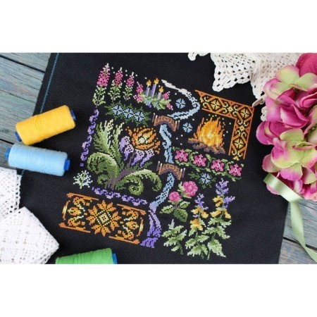Embroidery set "Sempler. Night on Ivan Kupala »19 × 19 cm-2
