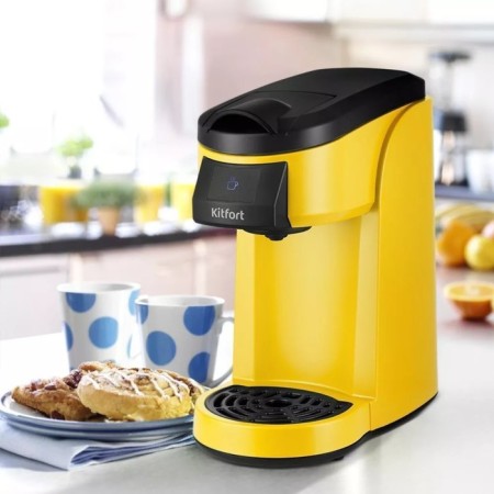 Coffee machine KitFort KT-7121-3, capsule, 800 watts, 0.36 l, yellow-1