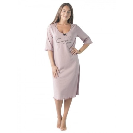 Night shirt "sweet dreams", size 44, pink color-2