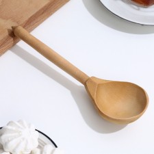 Spoon half -bastard, boiled, maple color