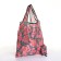 Household bag without fastening, folding, gray/pink color