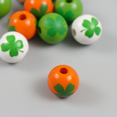 Beads for creativity tree "Clover on balls" set 10 pcs d = 1.6 cm-1