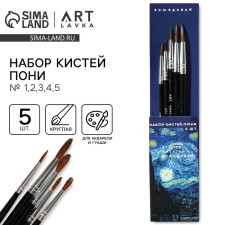 Drawing brush set of 5 pcs. Pony No. 1,2,3,4,5 