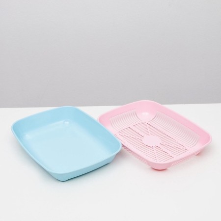 Rounded toilet with a mesh of 33.5 x 25 x 6 cm, pink/blue-5