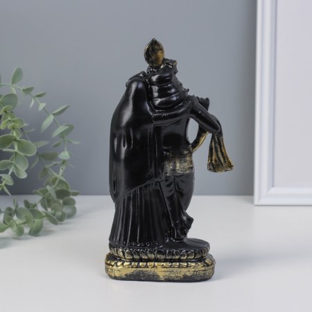 NECK Polystone "Radha and Krishna" Black 22x9.7x11 cm-2