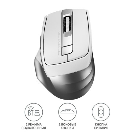 Mouse A4Tech FSTYLER FB35 White/Gray Optical (2000DPI) Wireless BT/Radio USB for Know 102944-1