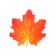 Decoration on adhesive tape "Maple leaf" Orange, 18x18 cm