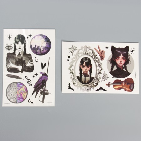 Set for creativity "Gloomy History", translated tattoos, 2 sheets-2