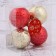Set of balls plastic D-6 cm, 4 pcs "Olivia" red gold