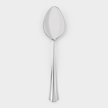 Spoon table "New", h = 19.8 cm, thickness of 1.2 mm, simplified processing, silver color-1