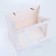 Gift package with a wide bottom and window 25 x 19 x 18 cm, white