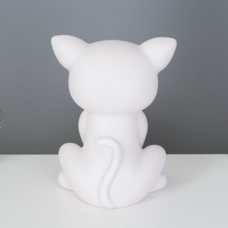 Night "cat" LED from batteries 3haaa white 11x14x18 cm Risalux-5