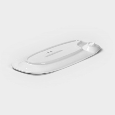 Porcelain dish with magistro sauce "Blanche", 30 × 13.5 cm, white color-3