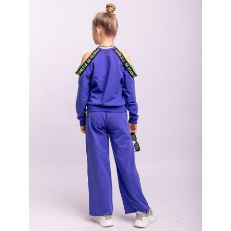 Sweatshirt for girls, height 152 cm, purple color-3