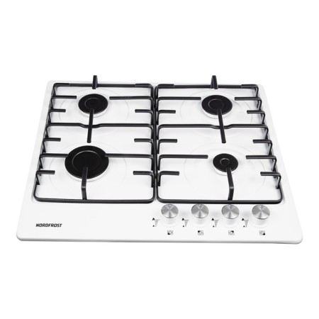 Hon surface NordFrost HS 6040 W, gas, 4 burners, white-1