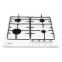 Hon surface NordFrost HS 6040 W, gas, 4 burners, white