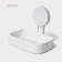 Soap dish on Velcro Dalyana, 12 × 14 × 10 cm, white color