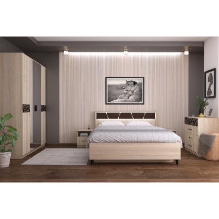 Bedside table "Dune No. 13", 450 × 423 × 455 mm, the color of the oak deck is light-4