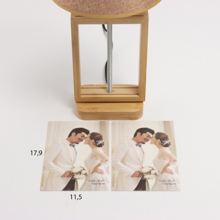 Table lamp with a photo frame 12x17cm (plastic insert) 20x20x35cm-5