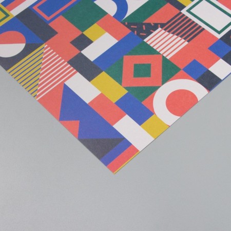Scrapbooking paper "Color Geometry" density 180 grams set 5 pcs 30.5x32 cm-3
