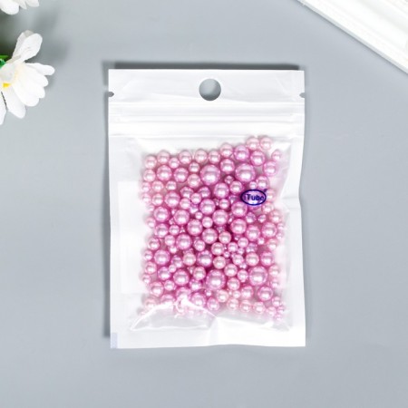 Decor for creativity plastic "Balls. Light-lilac" d = 3-8 mm, set 10 grams-2