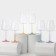 Set of glass glasses Rainbow Fresh, 400 ml, decor, 6 pcs