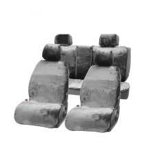 Alpaca Plus capacities, artificial fur, a set for the entire salon, dark gray