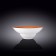 Deep plate Wilmax England Spiral, D = 22.5 cm, 1.1 L, Orange color