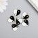 Decor for creativity Metal, enamel "Yin-Yang Heart" silver 2.1x1.9 cm