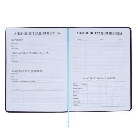 School diary for grades 5-11, PVC cover, Neon, purple-5