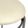 Stool "Ring", silver metallic color / milk