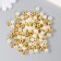Beads for creativity plastic "white with gold" set 30 g d = 0.8 cm 12x16 cm
